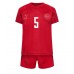 Dětský Fotbalový dres Dánsko Joakim Maehle #5 MS 2022 Domácí Krátký Rukáv (+ trenýrky)